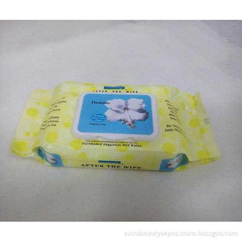 Lingettes humides jetables jetables dans le couvercle non tissé